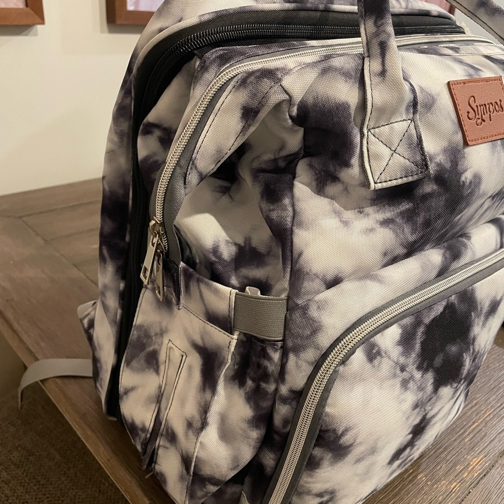 Synpos Tie-Dye Diaper Bag Backpack - Picture 2 of 7